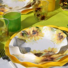 PIATTI  FONDI GIRASOLE CM.24  x 10 pz