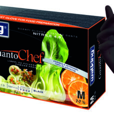GUANTI IN NITRILE CHEF NERI SENZA POLVERE