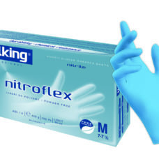GUANTI IN NITRILE AZZURRI SENZA POLVERE